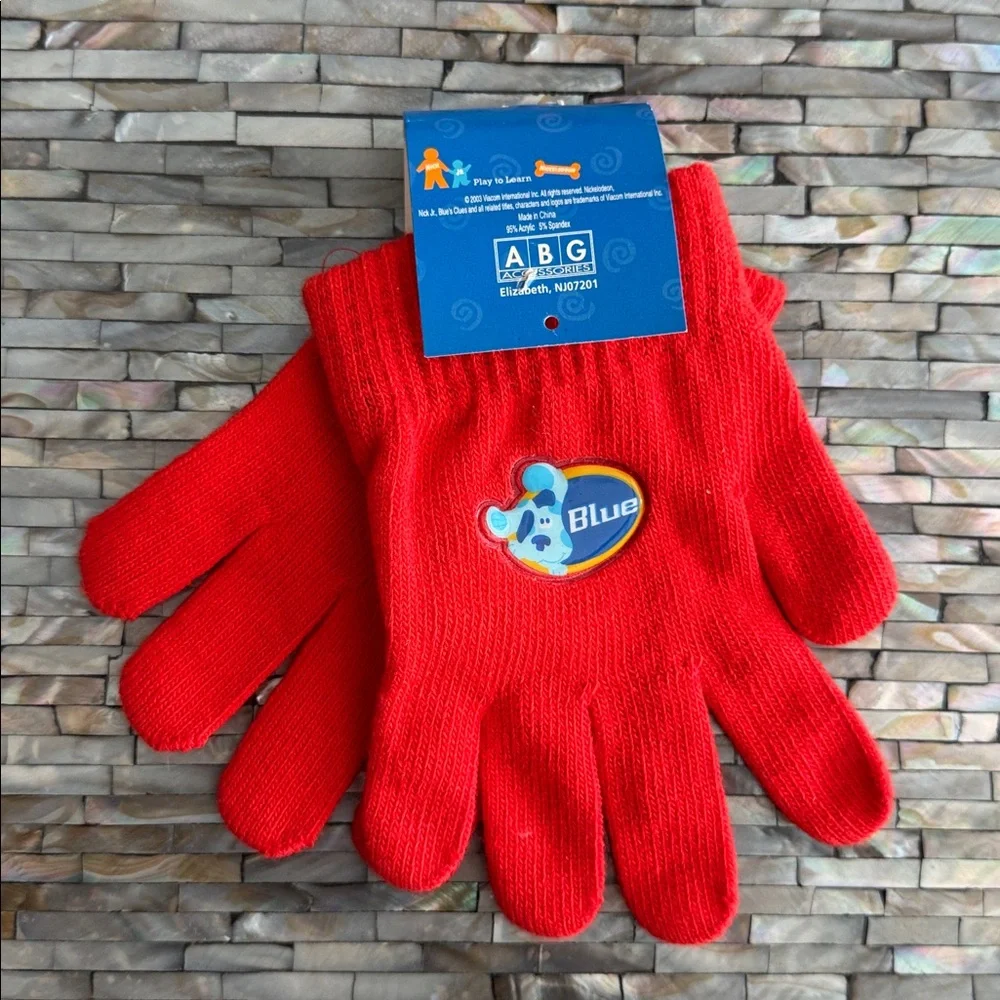 Blues Clues Magic Gripper stretchable kids Red Gloves
